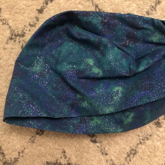 Blue camo glitter print surgical cap - Picture 3 of 6